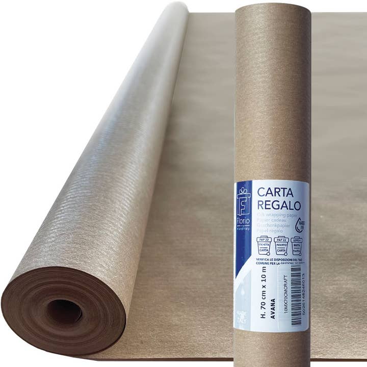 Rolo de 10 m X 70 cm Papel Kraft Clássico - 10 Rolos por atacado de Deva Designs Ltd