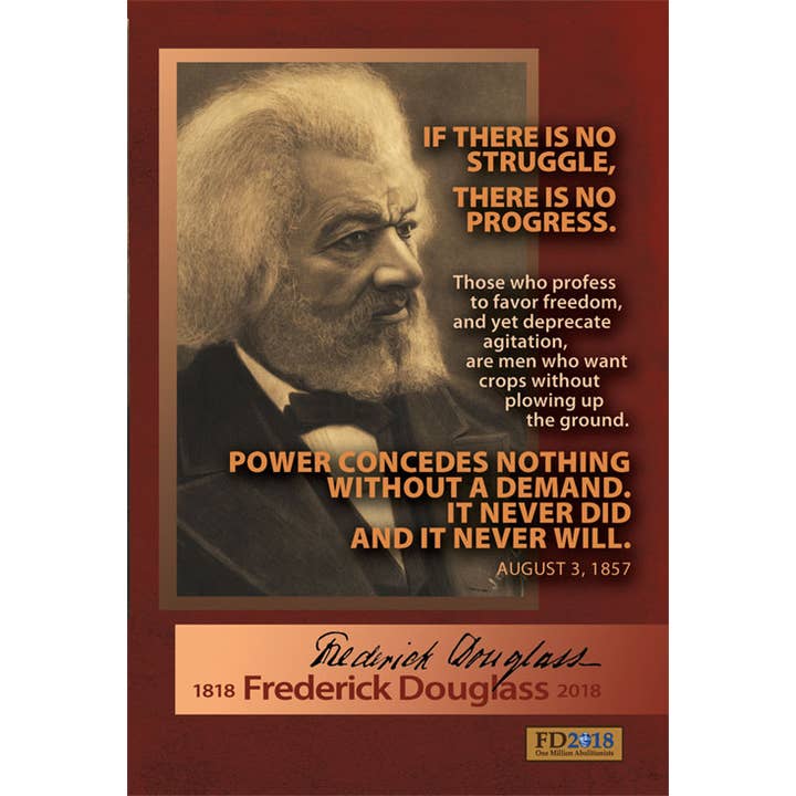 Postcard -Frederick Douglass 1818 - 2018 - Package of 12 for wholesale by Syracuse Cultural Workers