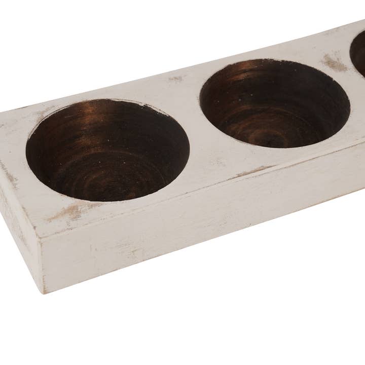 My Amigos Imports - Wholesale Candle Holder - Four Hole Cheese Mold-4 Hole-WH5-Clearance-White-$121