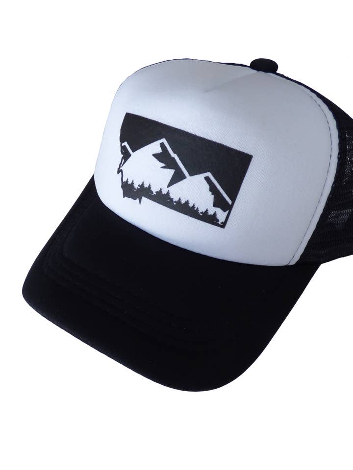 Vuxen Svart med svart Montana Mountain Hat för wholesale av Montana Tees