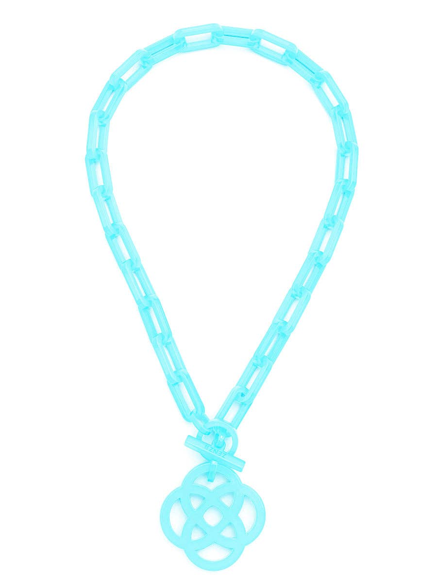 ZENZII Jewelry – wholesale Hänge-/berlockhalsband – Resin Quatrefoil Link kragehalsband0