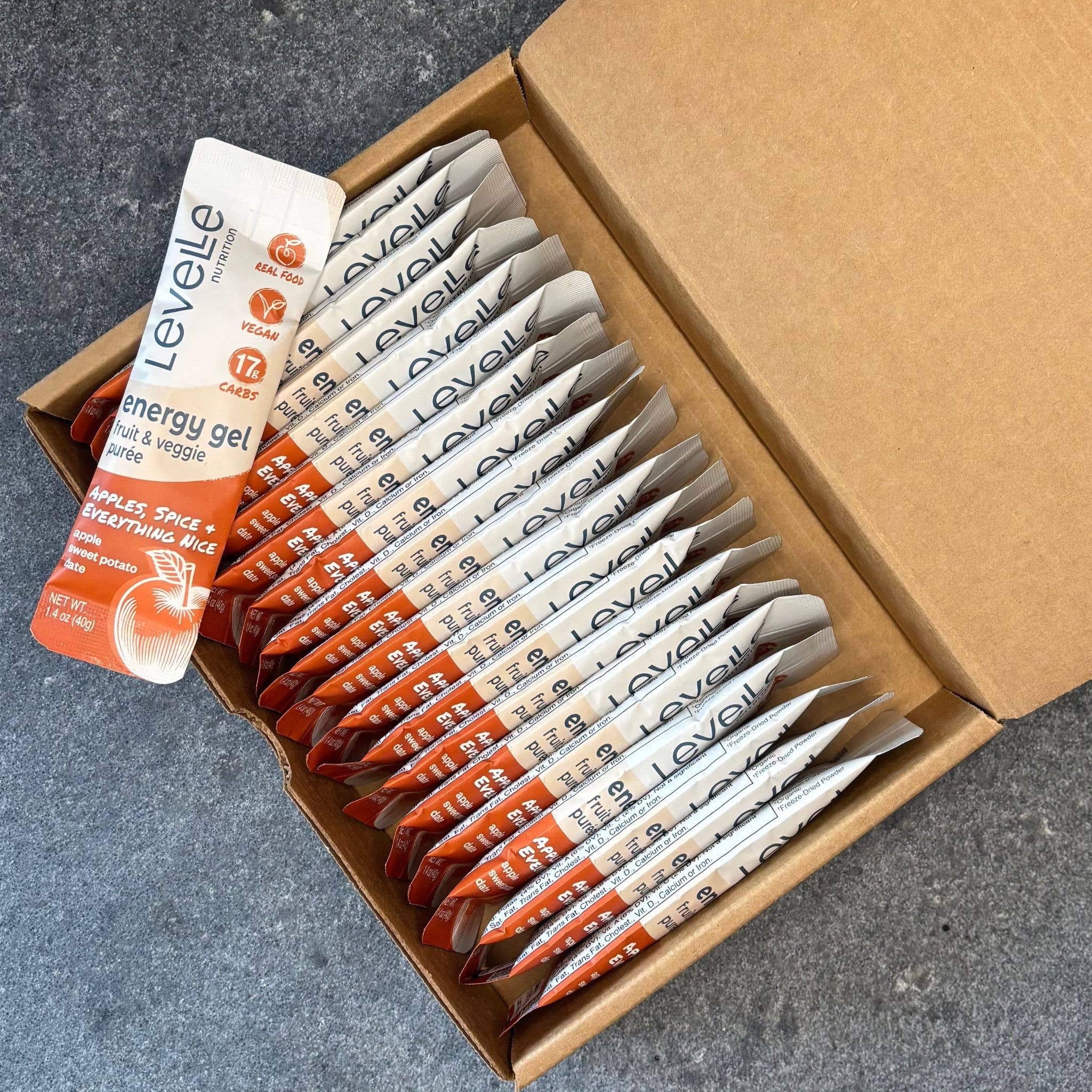 Levelle Nutrition - Wholesale Sports/Energy Drink - Apples, Spice & Everything Nice Energy Gel5