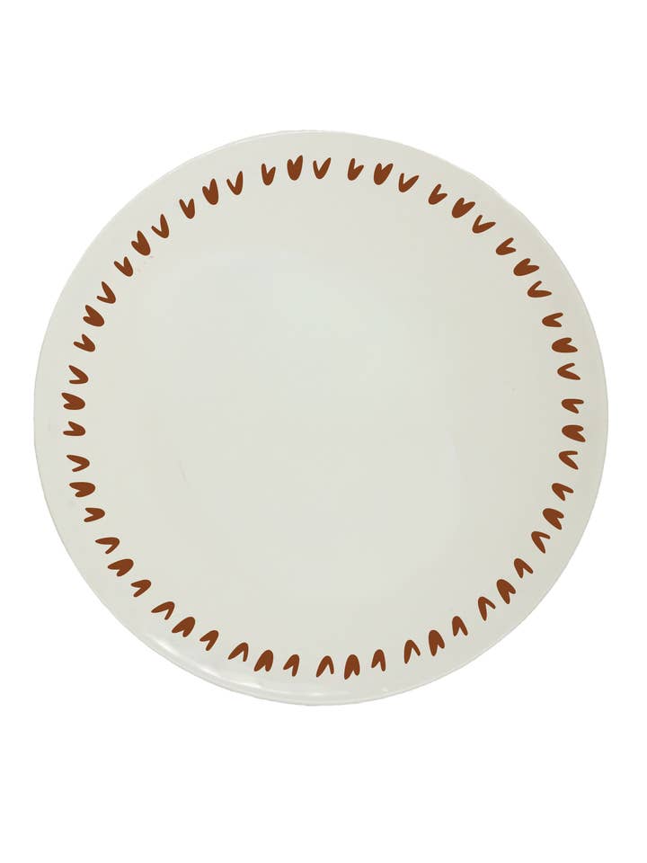 Prato de Jantar Humor Castanho por atacado de Pó de Barro