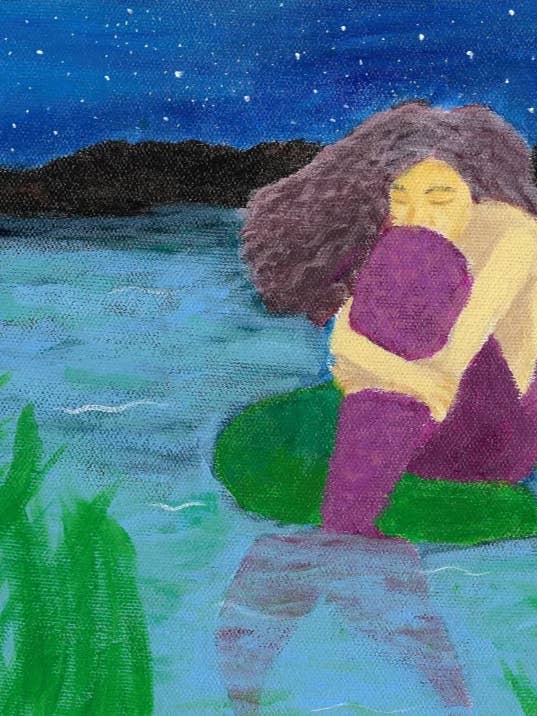 Impresión artística de La sirena perdida de 8 x 10 pulgadas o 11 x 14 pulgadas para venta al por mayor de Morgan Cerese Art