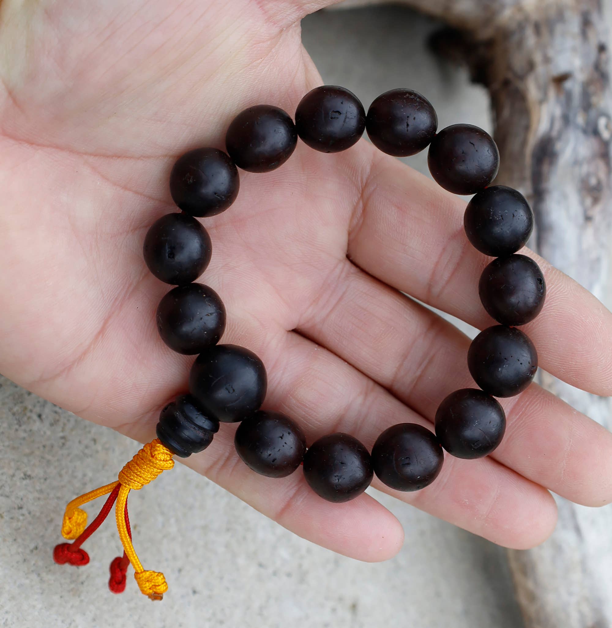 Lungta Imports - Wholesale Prayer Beads Necklace - Tibetan Rare Buddhist Meditation Nepal Dark Bodhi Seed Mala3