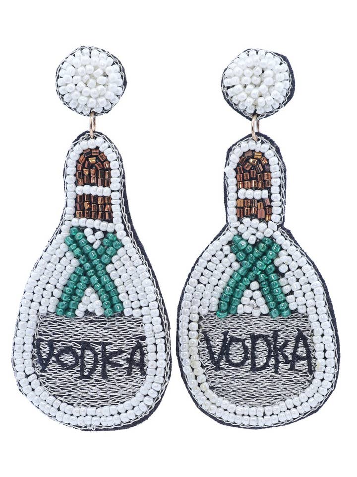 Vodka Bottle w/ EMD Drop Earrings for wholesale by Urbanista Outlet
