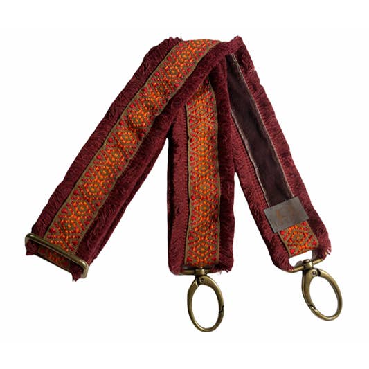 Sac Metro Ribbon Tones Kaki et Orange pour la vente par Lara Moti