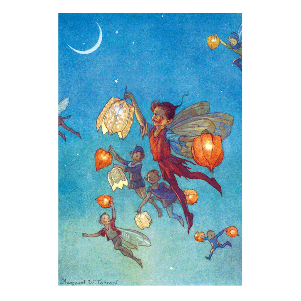 Laughing Elephant - Wholesale Everyday Greeting Card - Fairy Lanterns - Fairies Card1