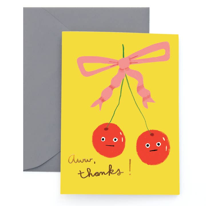 Carolyn Suzuki - Wholesale Thank you card - SWEET CHERRIES - Thank You Card3