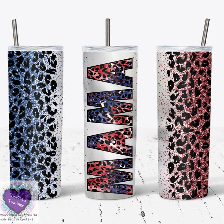 Patriotic Mama 20 oz double walled tumbler-5V1 for wholesale by Twisted Tumbler, LLC