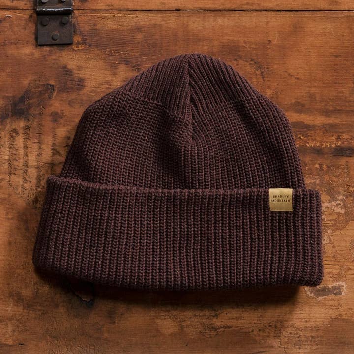 Wool Watch Cap - Maroon for wholesale by Bradley Mountain