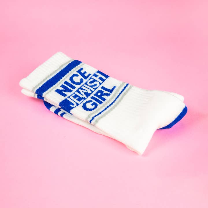 Gumball Poodle - Wholesale Socks - Unisex - Nice Jewish Girl Gym Crew Socks