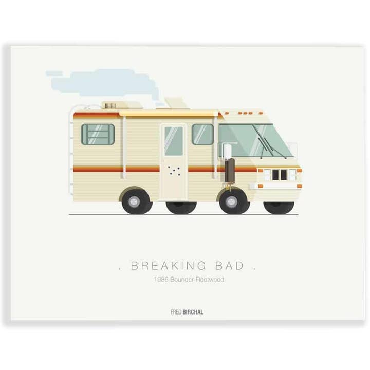 Breaking Bad - Impression artistique encadrée par Fred Birchal pour la vente par memory Box