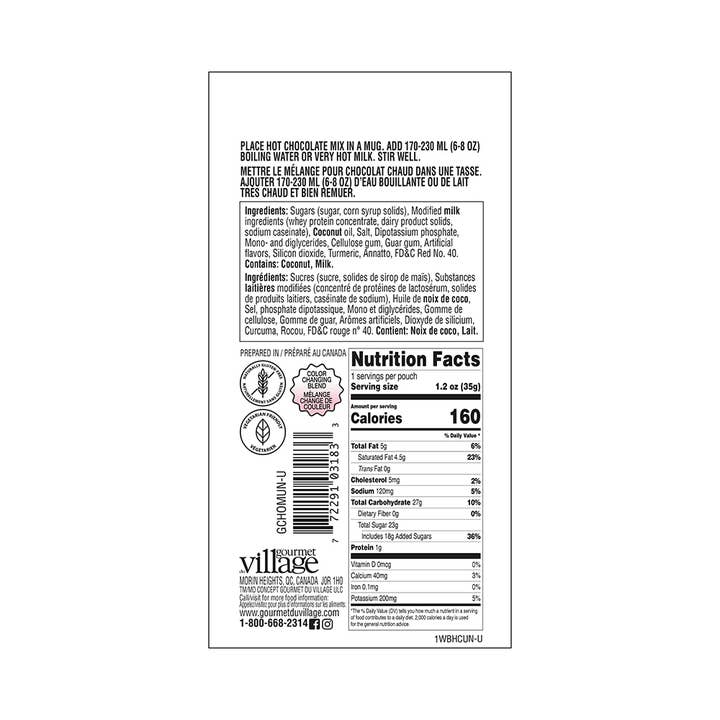 Gourmet Du Village - Vente Préparations/kits pour chocolat chaud - Mini licorne en chocolat chaud (rose)2