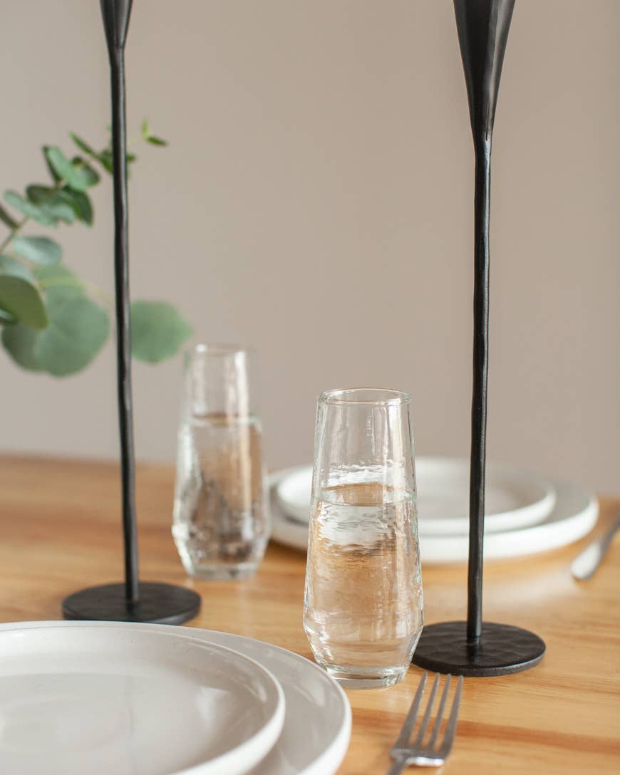 Creative Women Australia – Copo de champagne por atacado – Flutes de Champanhe Marteladas Soprado à Mão | Conjunto de 22