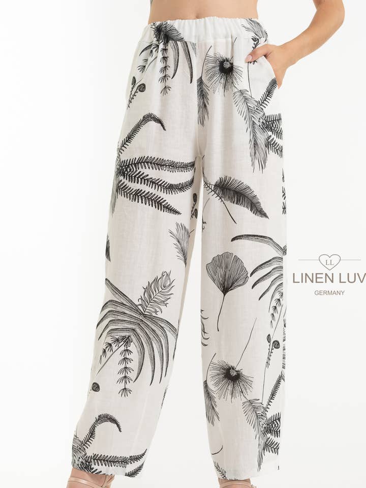 SS25 - Pantalón de Lino Francés Linen Luv (PT854-11) para venta al por mayor de LINEN LUV