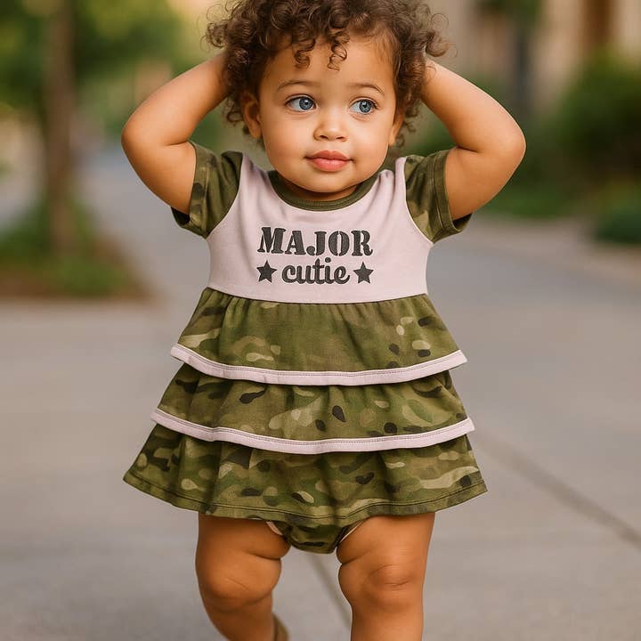 Multicam/OCP Major Cutie Baby Dress for wholesale by Trooper Clothing