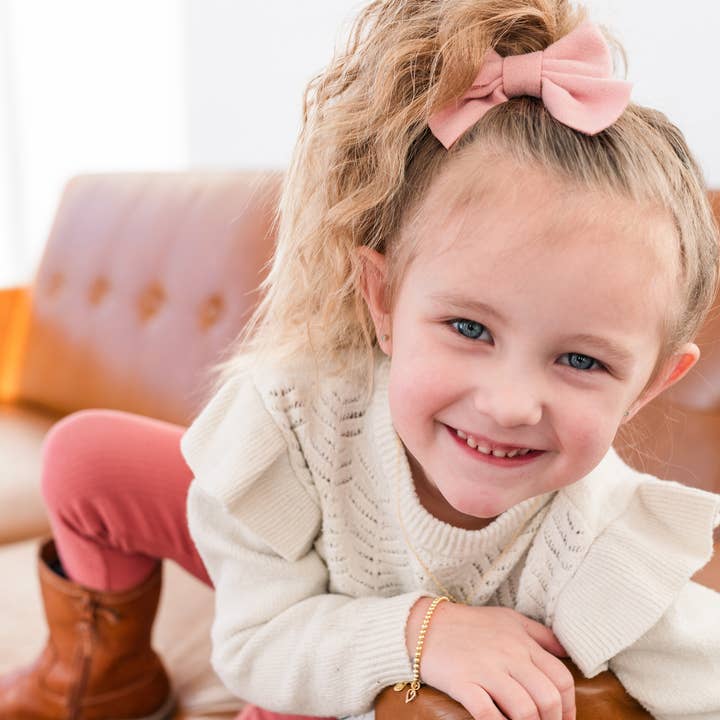 Cherished Moments – wholesale Pärlarmband – Barn – Flickor 14K guldpläterade Baby armband w/hjärta barn smycken7