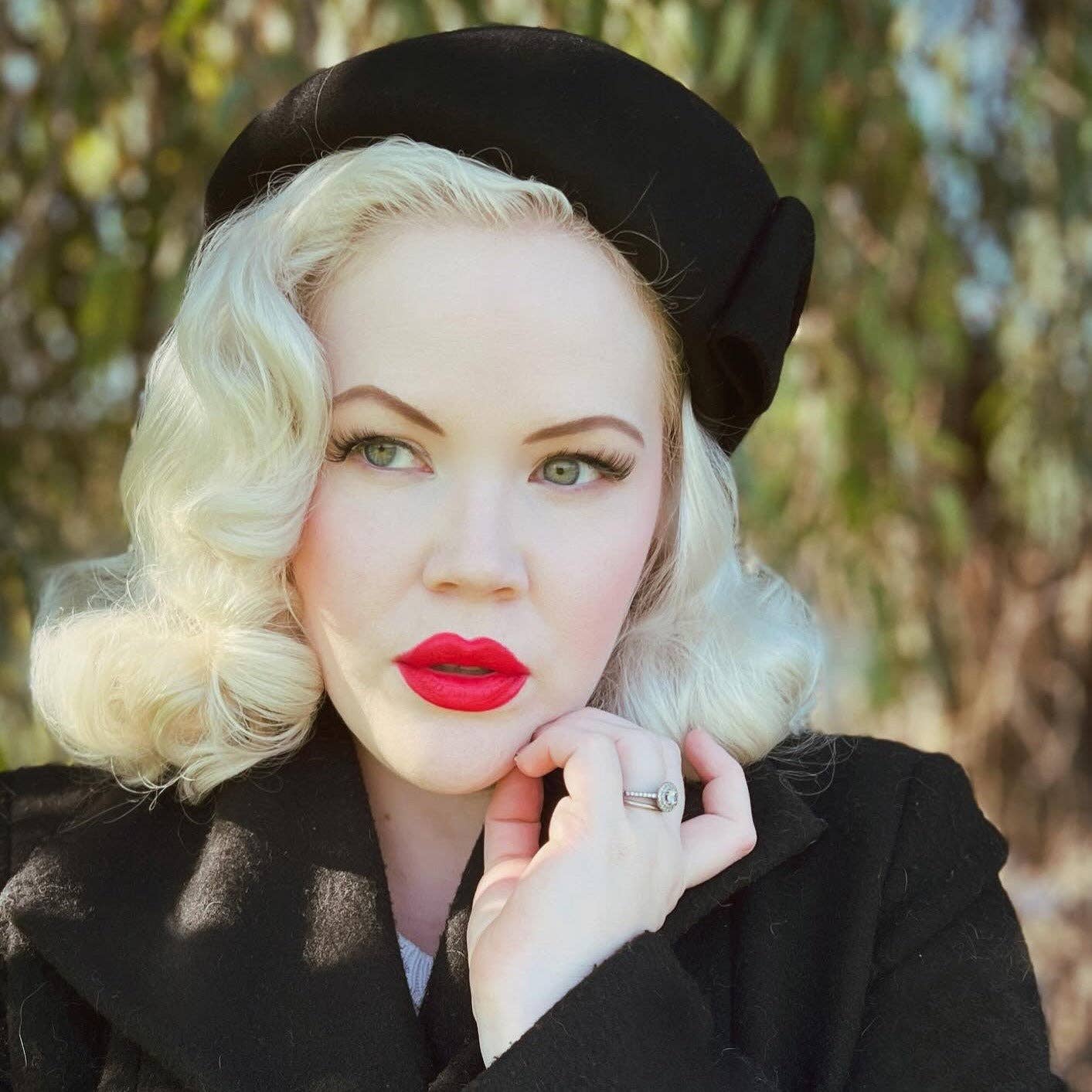 Lipstick & Chrome - Wholesale Beret - Women's - The Head-Turner Structured Beret by Lipstick & Chrome -RED3