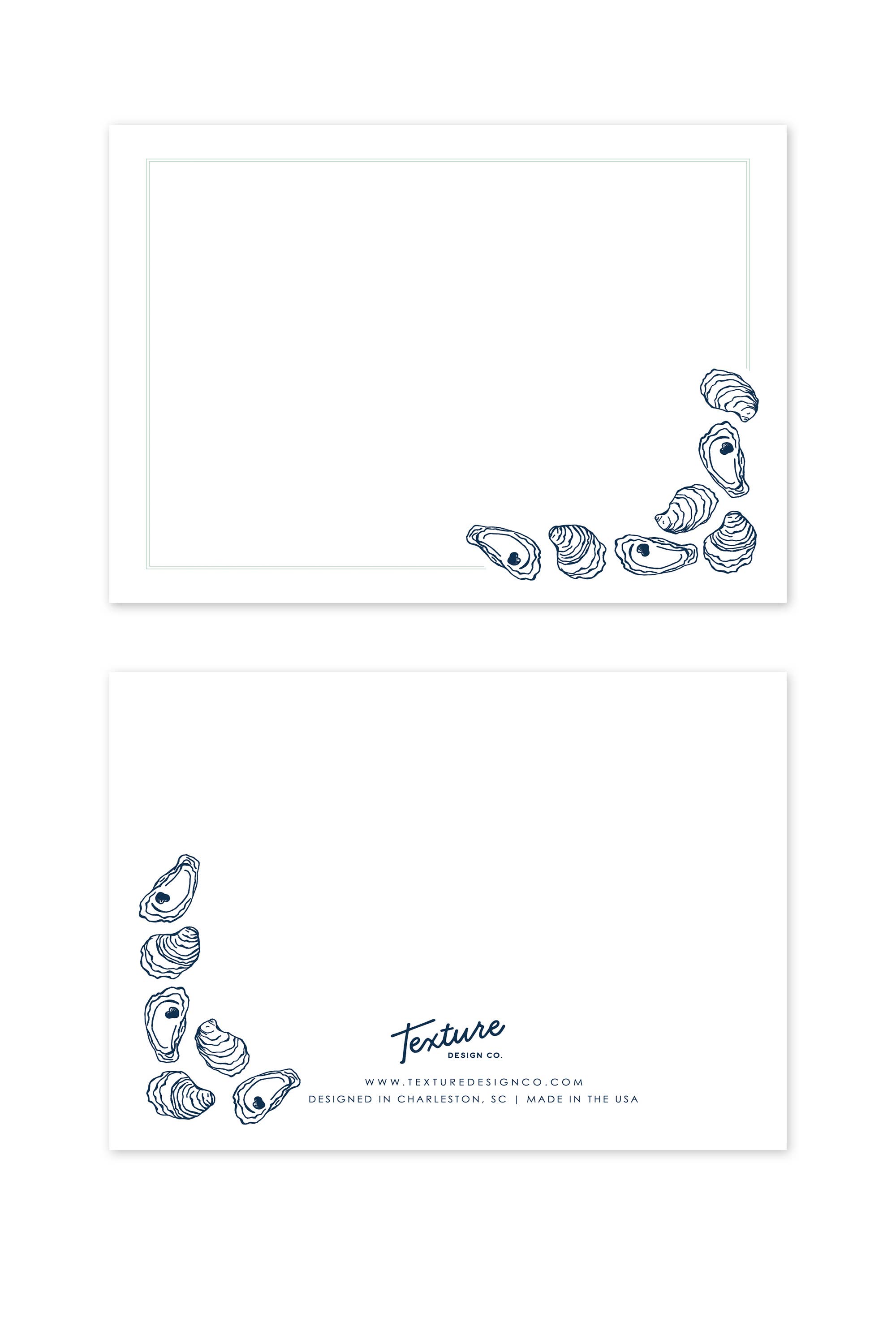 Texture Design Co - Wholesale Stationery/Notecard Set - The Oyster Flat Card3