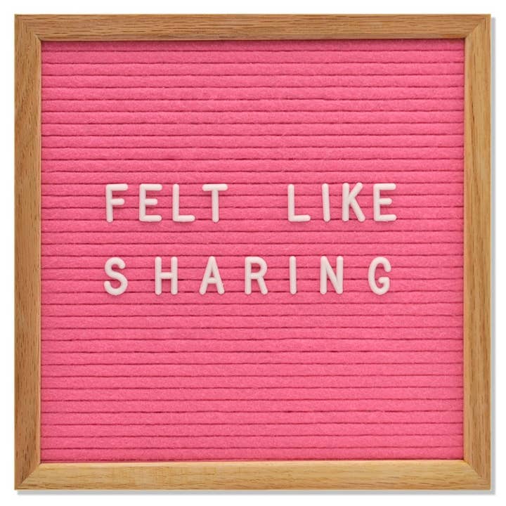 Hot Pink Felt Letter Board for wholesale by Felt Like Sharing