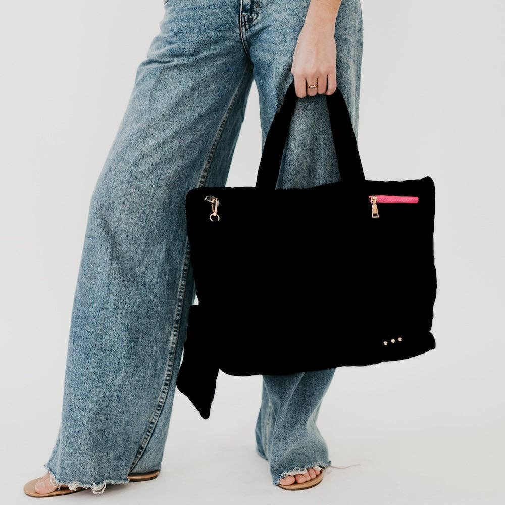 Pretty Simple - Vente Tote bag – femme - Sac fourre-tout matelassé Presley Puffer avec pochette17