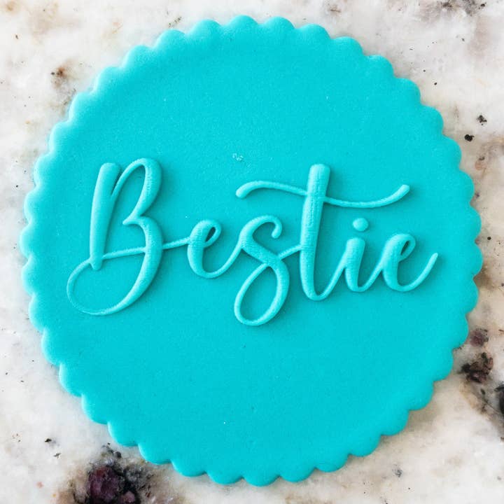 Bestie Biscuit Cookie POPup Embosser Stamp Friendship for wholesale by Cut Bake Stamp