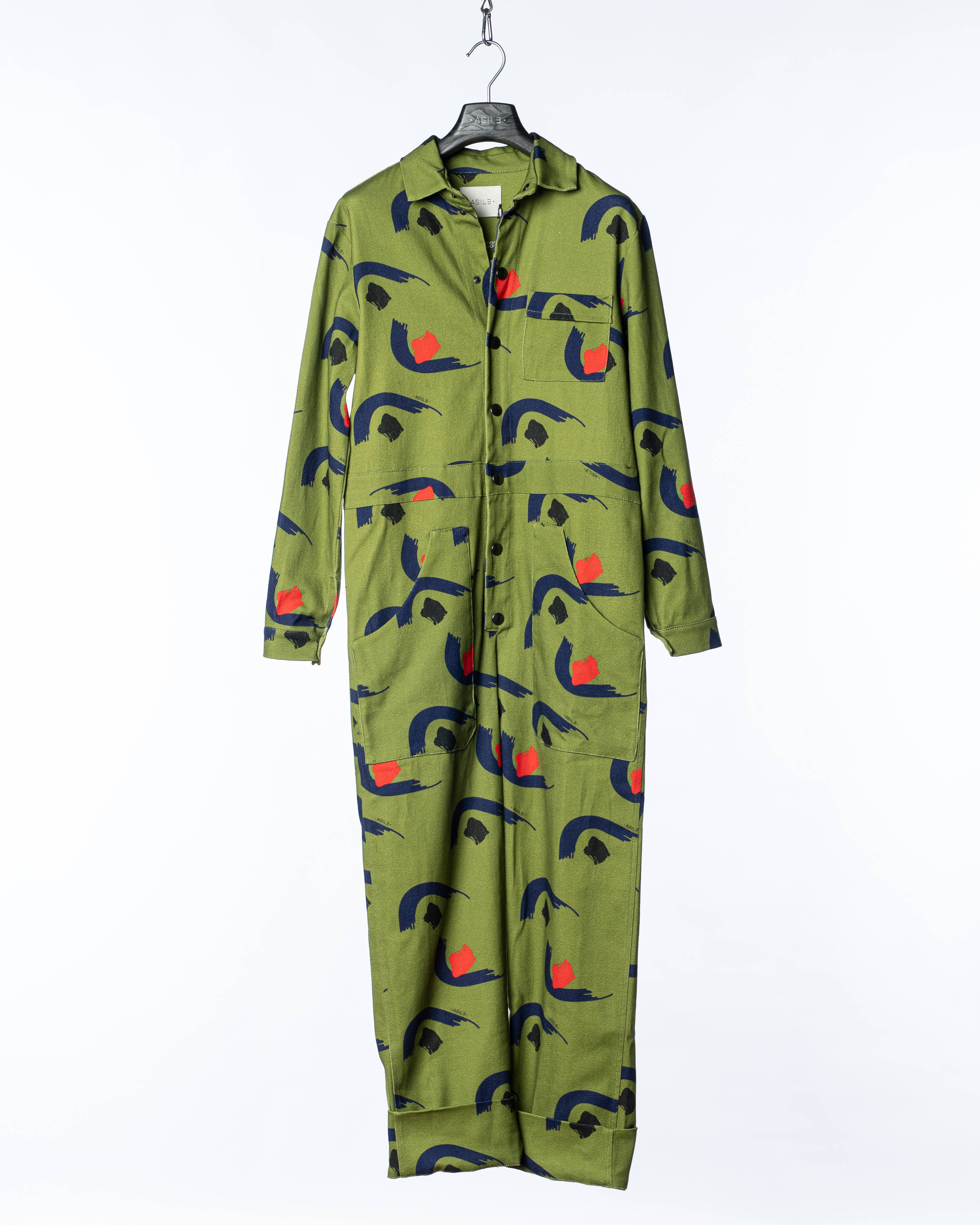 ASILE – Engroshandel Jumpsuit - Unisex – DRAKTEN Asile – Print Spicy Green4