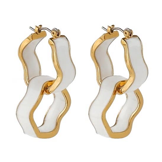 Mini Squiggle Hoop - Branco por atacado de QuayL Designs