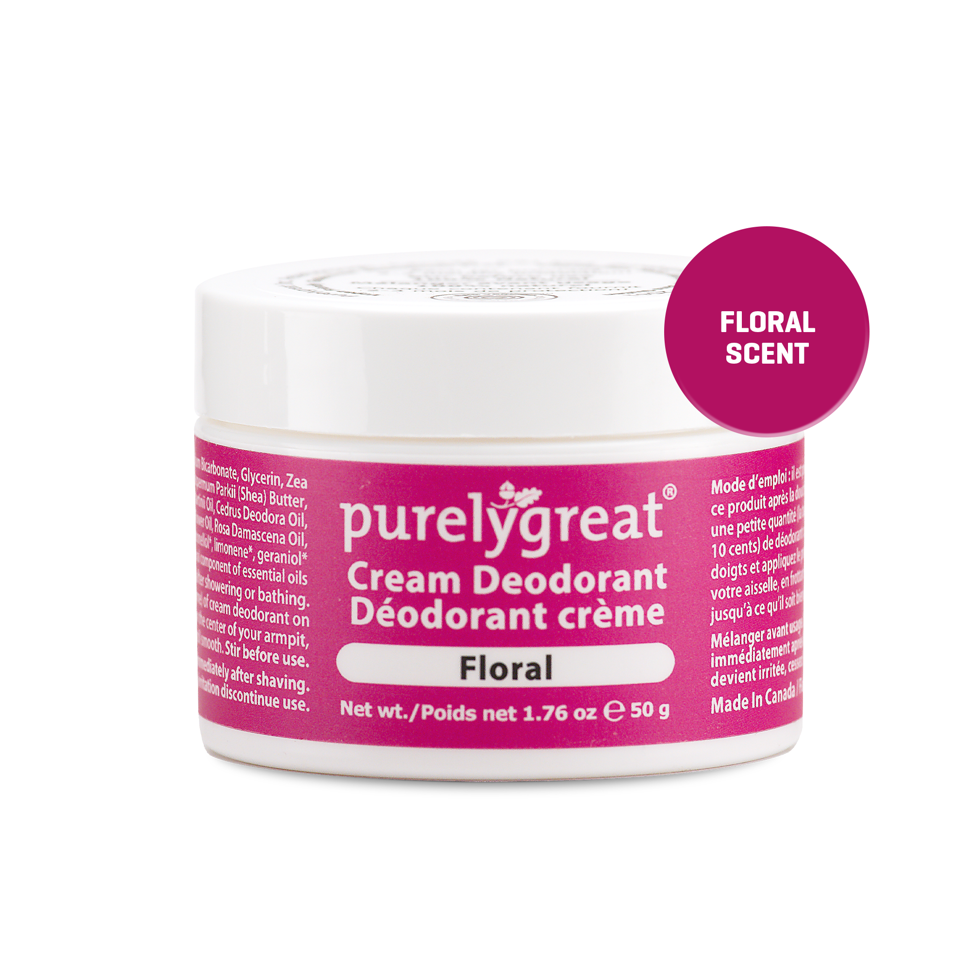 Purelygreat Natural Deodorants - Wholesale Deodorant - Unisex - Purelygreat Cream Deodorant - Floral8