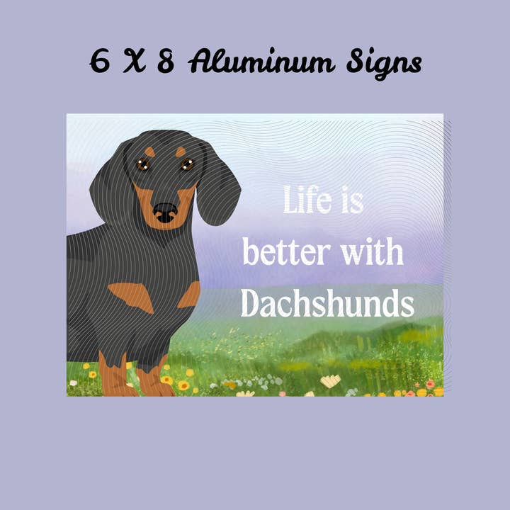 Teckel Hond 6x8 Bord voor wholesale door Canine Companions