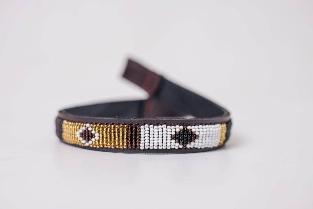 MAASAI CHIEF - Wholesale Pet Collar - Cat/Dog - Browband,Leather beaded Horse Browband, Maasai browband4