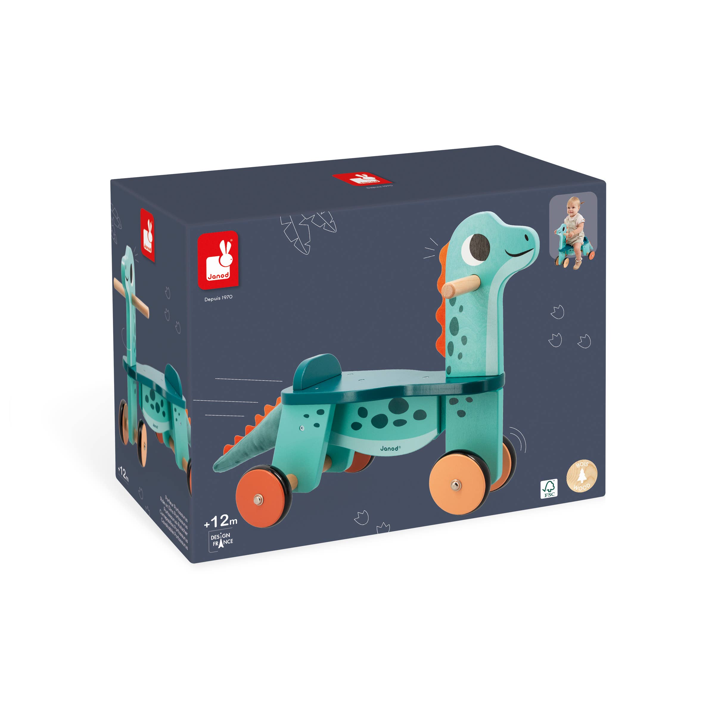 Janod - Wholesale Bike/Scooter - Kids - Dino | Ride-on | Portosaurus | 12 months+13