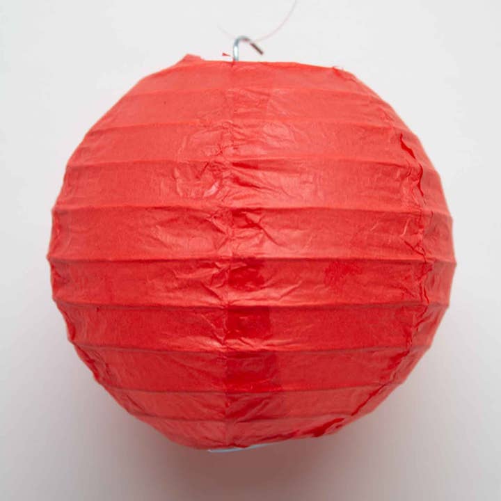 Four Inch Paper Lantern - Red for wholesale by Portofino International Trading, USA