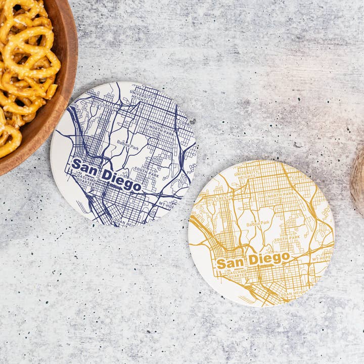 Blue Ridge Mountain Gifts - Wholesale Coasters - San Diego CA - Ceramic Map Coasters - Any Color 5