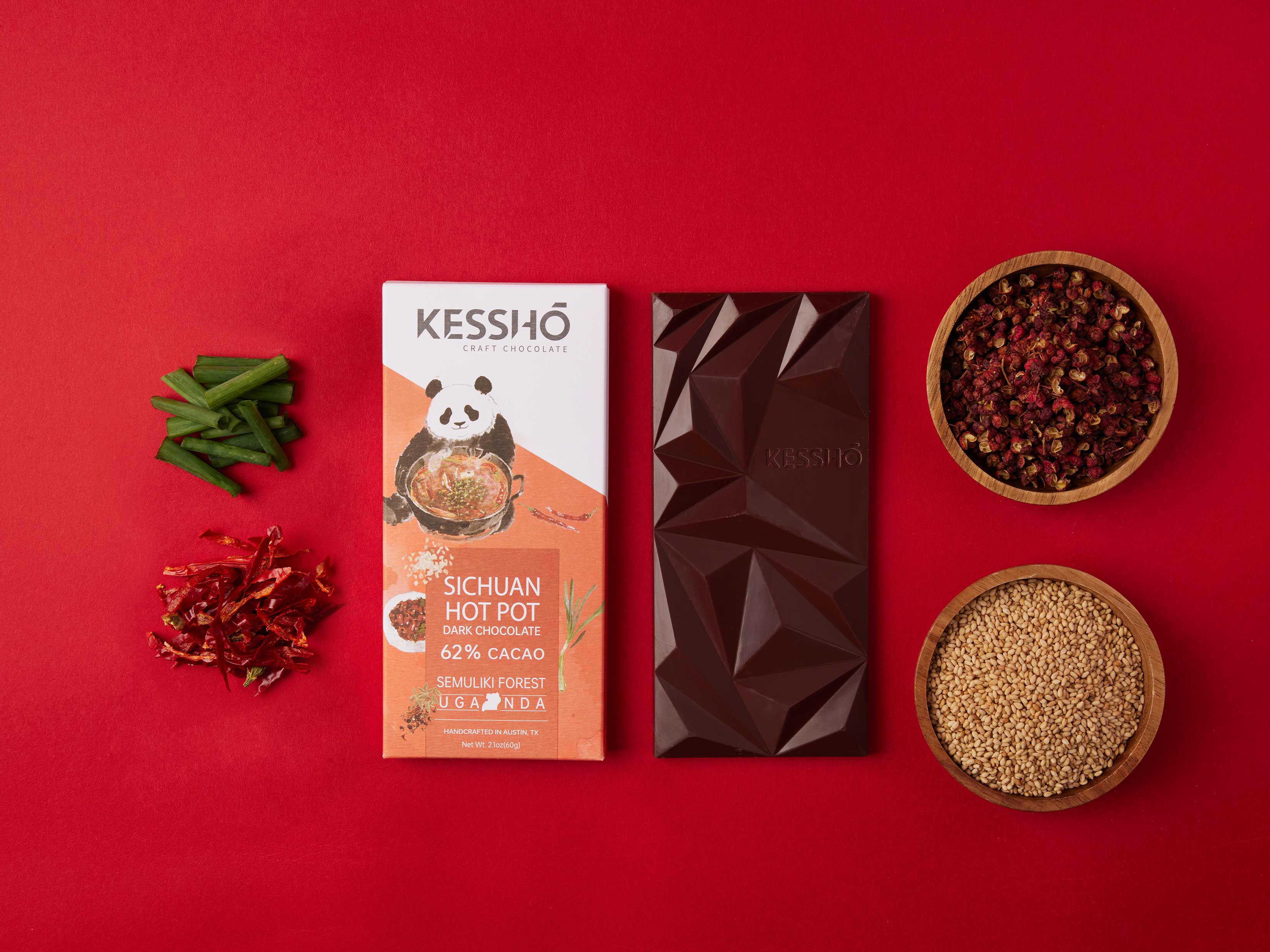 KESSHŌ - Wholesale Chocolate Bar - Sichuan Hot Pot 62% Dark Chocolate Bar – Single Origin3