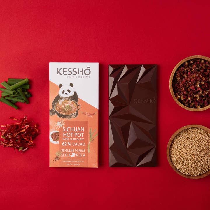 KESSHŌ - Wholesale Chocolate Bar - Sichuan Hot Pot 62% Dark Chocolate Bar – Single Origin3