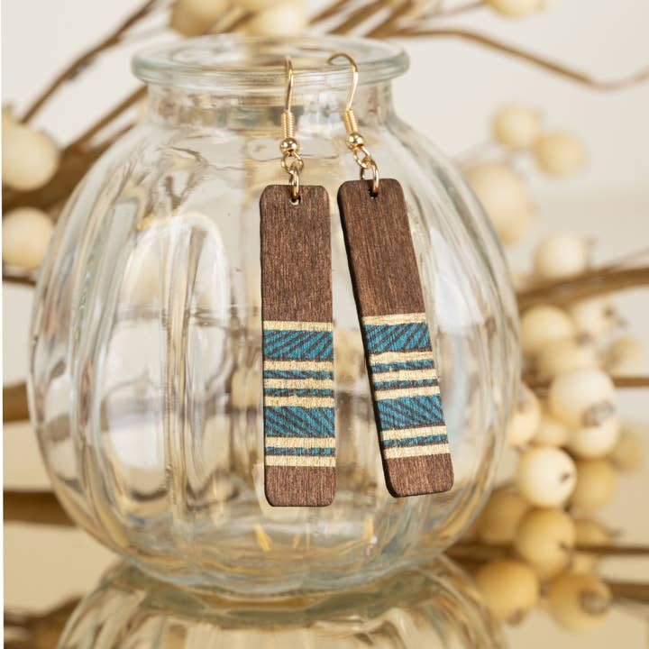 Howard's - Wholesale Dangle Earrings - Samira Multi-Design Wooden Nickel-Free Earrings