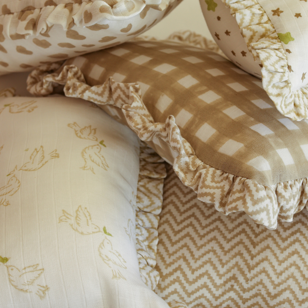 Willa and the Bear - Wholesale Pillow/Cushion - Kids & Baby - Muslin Ruffle Mini Pillow16