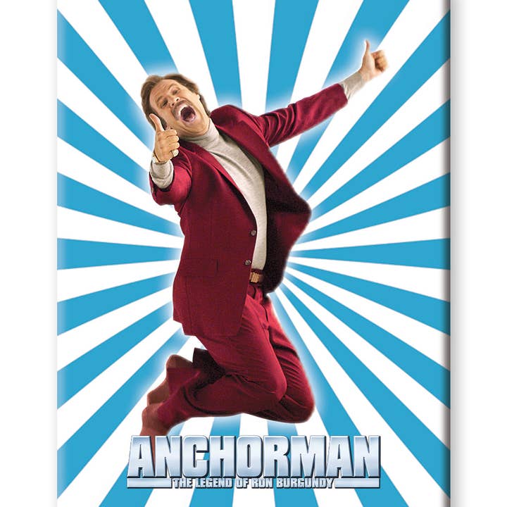 Great Stuff Novelties (GSN) by NMR Brands - Wholesale Magnet - Anchorman - Jumping Flat Magnet (2.5" x 3.5")