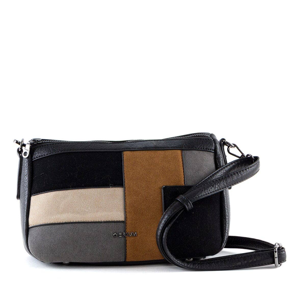 Crossbody bag with 2 compartments Eriun for Women Black for wholesale on Faire0