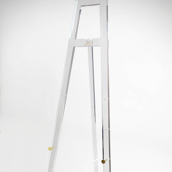 DesignStyles Home - Wholesale Easel - Stylish Acrylic Easel Stand with Gold Knobs for Artwork, Chalkboard and More