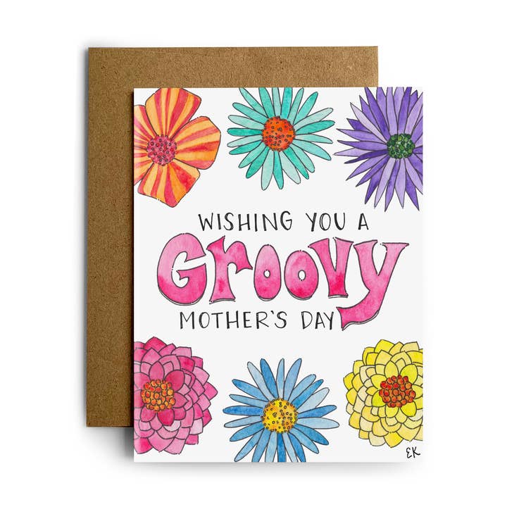 Groovy Mom Card for wholesale by Eileen Graphics