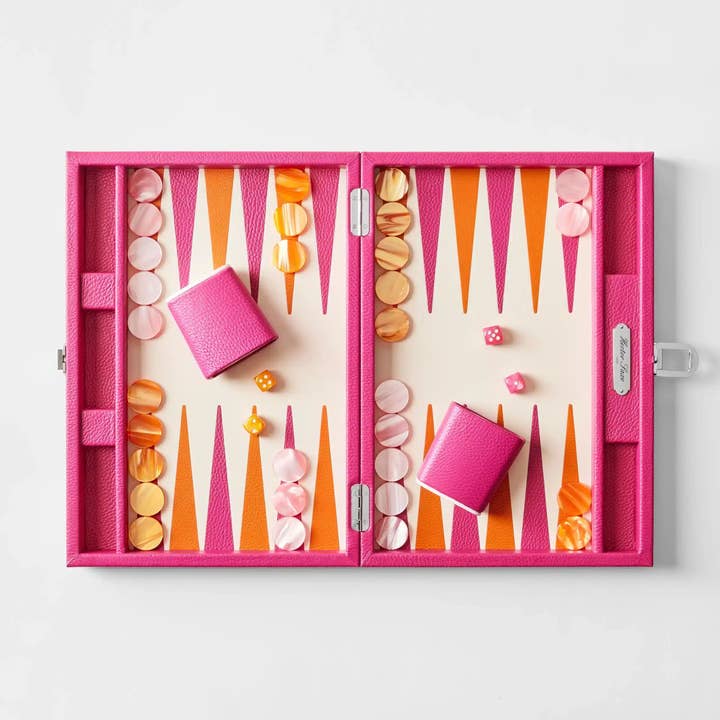 Backgammon Fuchsia & Tangerine for wholesale by Âme Atendre