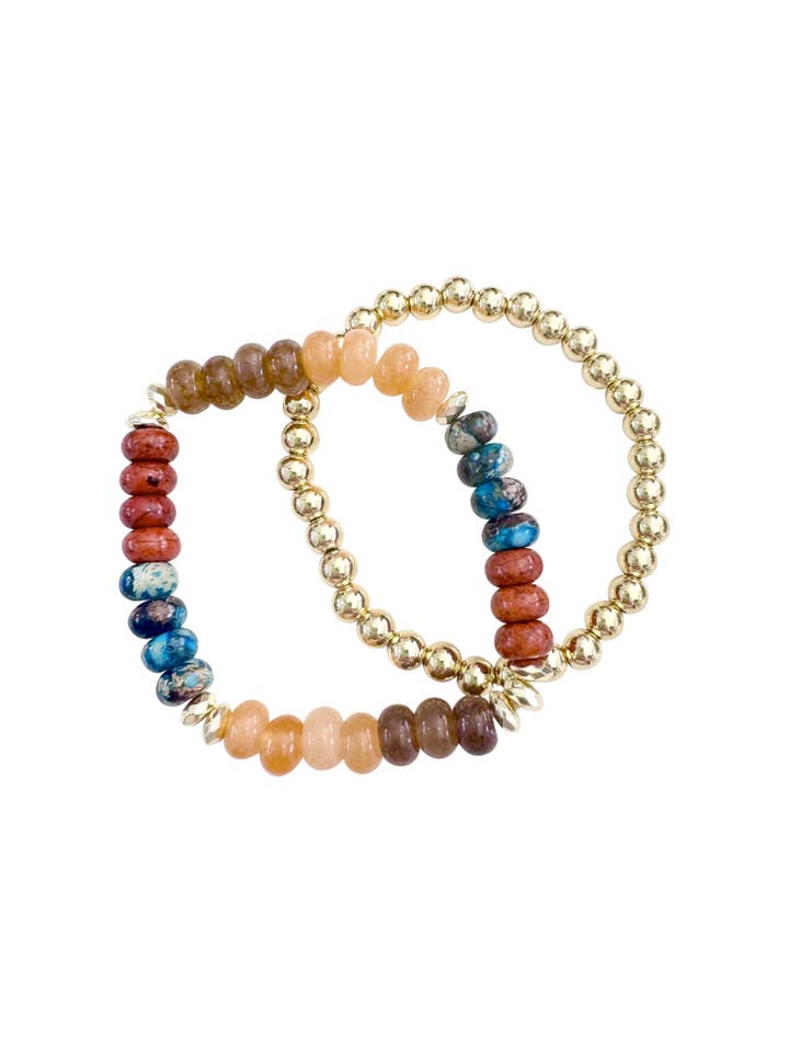 Jamie Tan Turquoise Bracelet Set for wholesale by Gemelli