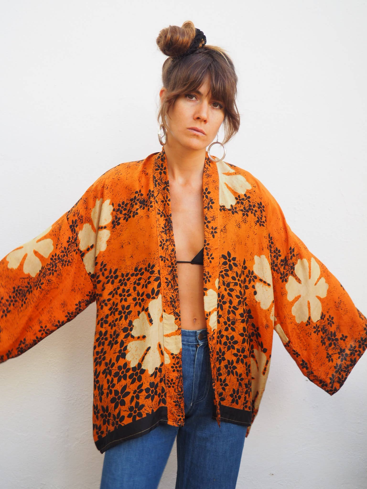 Vagabond Ibiza - Wholesale Kimono - Women's - The Kardash Kimono Short – Up-cycled Vintage Sari Kimono 27