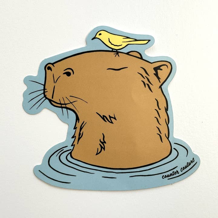 Capybara Sticker | Funny | Decals | Gifts for wholesale by Counter Couture
