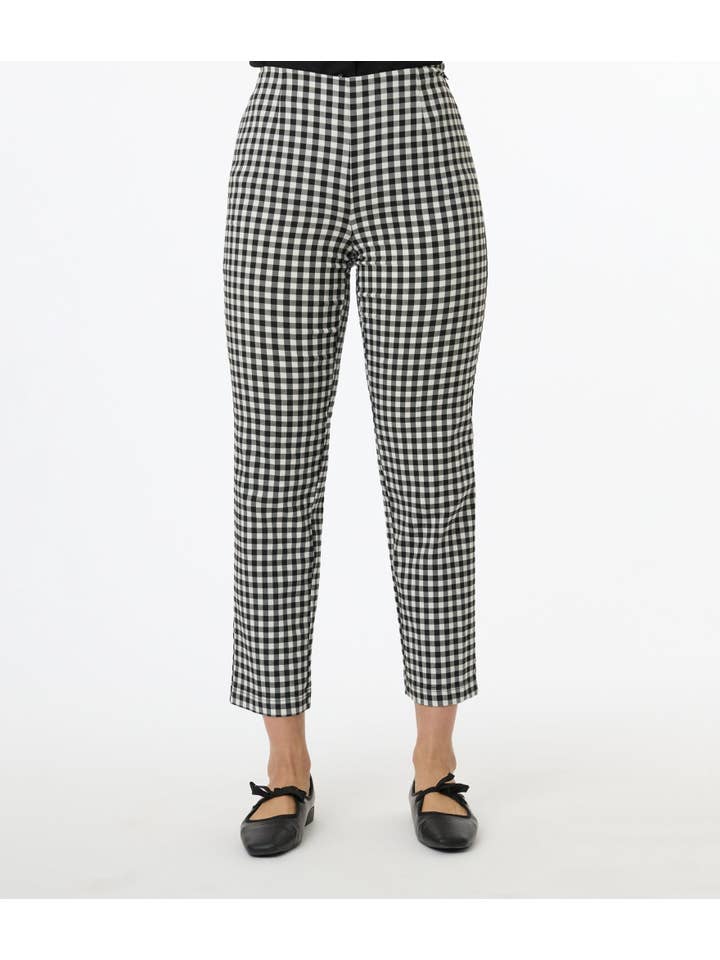 Unique Vintage - Wholesale Pants - Women's - Unique Vintage 1960s Black & White Gingham Cigarette Pants