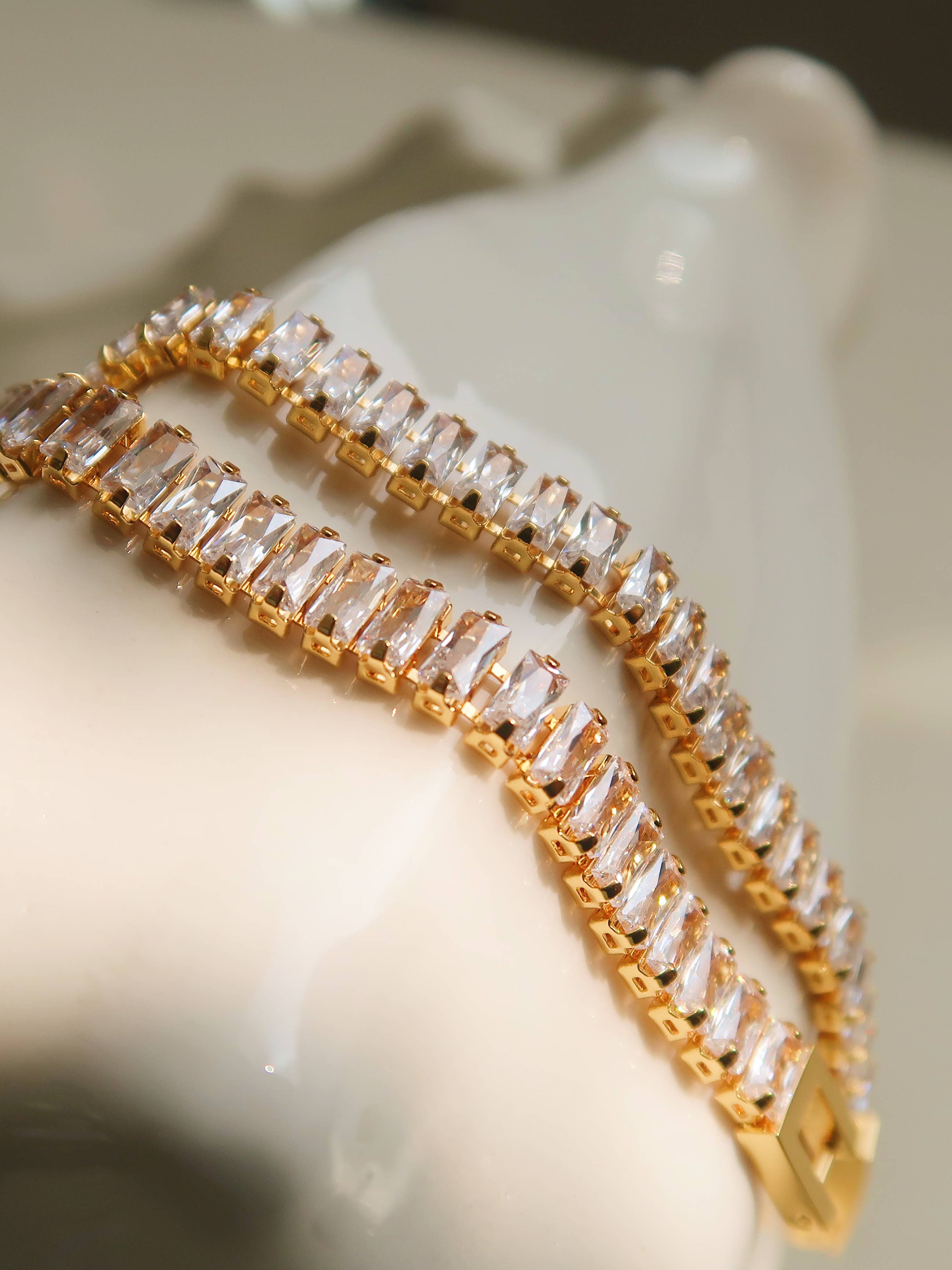 Furano Studio - Wholesale Tennis Bracelet - Non Tarnish Gold Plated Tennis Crystal Bracelet3