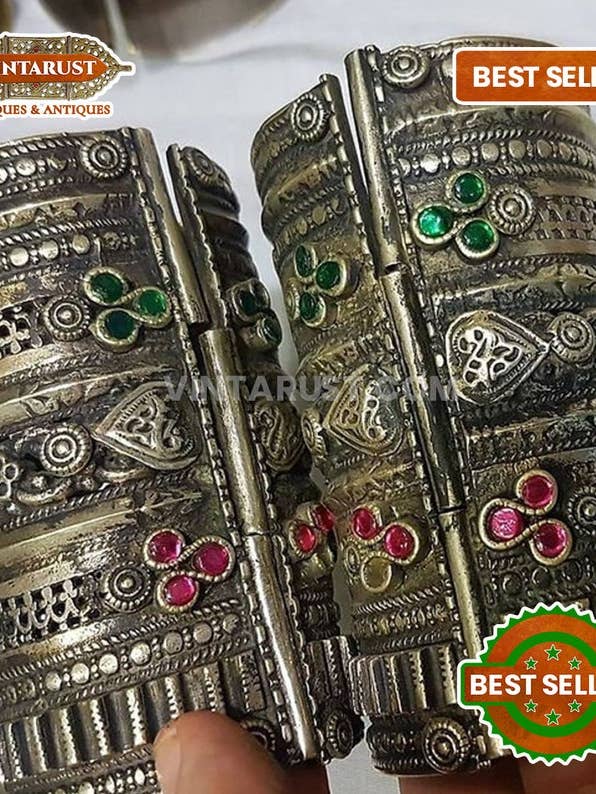 Vintage Kuchi manschetter, Vintage afghanska handbojor armband för wholesale av vintarust